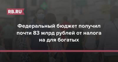 Федеральный бюджет получил почти 83 млрд рублей от налога на для богатых - rb.ru - Москва - Россия