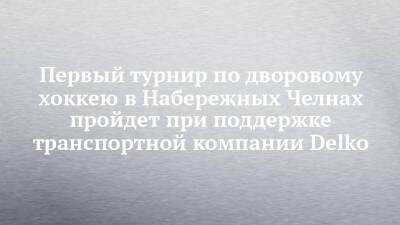 Первый турнир по дворовому хоккею в Набережных Челнах пройдет при поддержке транспортной компании Delko - chelny-izvest.ru - Москва - Россия - респ. Татарстан - Набережные Челны