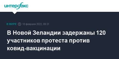 В Новой Зеландии задержаны 120 участников протеста против ковид-вакцинации - interfax.ru - Москва - Новая Зеландия - Веллингтон