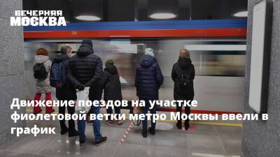 Движение поездов на участке фиолетовой ветки метро Москвы ввели в график - vm.ru - Москва - Москва