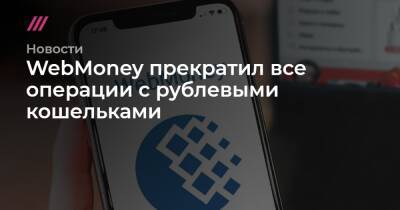 WebMoney прекратил все операции с рублевыми кошельками - tvrain.ru