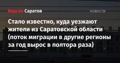 Стало известно, куда уезжают жители из Саратовской области (поток миграции в другие регионы за год вырос в полтора раза) - nversia.ru - Россия - Саратовская обл. - Омская обл. - Забайкальский край