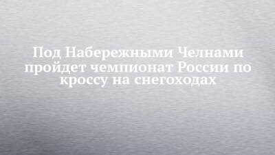 Под Набережными Челнами пройдет чемпионат России по кроссу на снегоходах - chelny-izvest.ru - Россия - Санкт-Петербург - респ. Татарстан - Набережные Челны - Кировская обл. - Югра - Ярославская обл. - окр. Янао - Новосибирская обл. - Омская обл. - Томская обл.