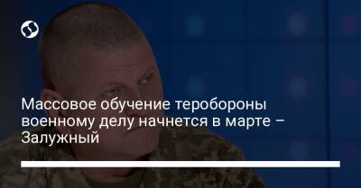 Валерий Залужный - Массовое обучение теробороны военному делу начнется в марте – Залужный - liga.net - Украина - Харьков