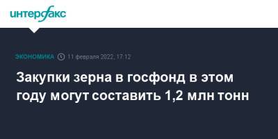 Закупки зерна в госфонд в этом году могут составить 1,2 млн тонн - interfax.ru - Москва - Россия