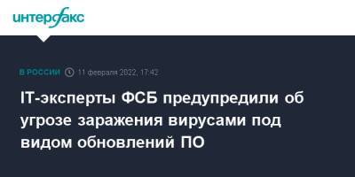 IT-эксперты ФСБ предупредили об угрозе заражения вирусами под видом обновлений ПО - interfax.ru - Москва