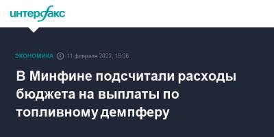 Алексей Сазанов - В Минфине подсчитали расходы бюджета на выплаты по топливному демпферу - interfax.ru - Москва - Россия