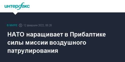 Литва - НАТО наращивает в Прибалтике силы миссии воздушного патрулирования - interfax.ru - Москва - США - Украина - Эстония - Польша - Литва - Дания - Латвия