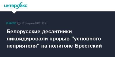 Белорусские десантники ликвидировали прорыв "условного неприятеля" на полигоне Брестский - interfax.ru - Москва - Россия - Белоруссия