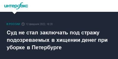 Суд не стал заключать под стражу подозреваемых в хищении денег при уборке в Петербурге - interfax.ru - Москва - Россия - Санкт-Петербург - Санкт-Петербург - район Василеостровский, Санкт-Петербург