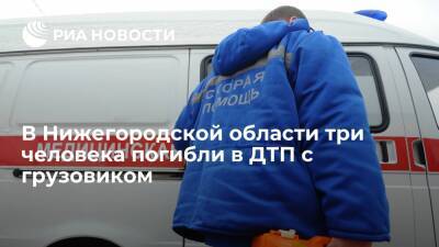 Три человека погибли при столкновении легковушки с грузовиком в Нижегородской области - ria.ru - Россия - Нижегородская обл. - Нижний Новгород