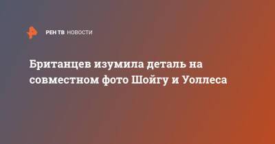 Сергей Шойгу - Бен Уоллес - Валерий Герасимов - Лиз Трасс - Тони Радакин - Британцев изумила деталь на совместном фото Шойгу и Уоллеса - ren.tv - Англия - Ирландия - Twitter