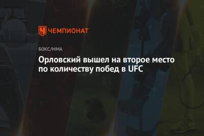 Андрей Орловский - Льюис Деррик - Роберт Уиттакер - Орловский вышел на второе место по количеству побед в UFC - championat.com - США - Белоруссия