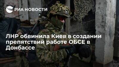 Народная милиция ЛНР обвинила Киев в создании препятствий работе ОБСЕ в Донбассе - ria.ru - Киев - ДНР - ЛНР - Луганск - населенный пункт Донбасс - населенный пункт Троицкое - Донбасс - Киев