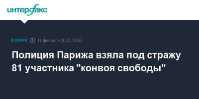 Бельгия - Полиция Парижа взяла под стражу 81 участника "конвоя свободы" - interfax.ru - Москва - Бельгия - Франция - Париж - Оттава