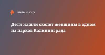 Дети нашли скелет женщины в одном из парков Калининграда - ren.tv - Калининград - Калининград