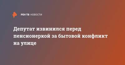 Депутат извинился перед пенсионеркой за бытовой конфликт на улице - ren.tv - Москва - Москва