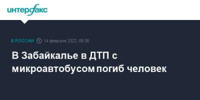 В Забайкалье в ДТП с микроавтобусом погиб человек - interfax.ru - Москва - Забайкальский край - Чита - Забайкальск