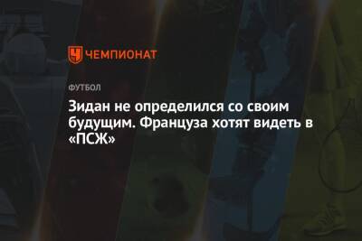 Зинедин Зидан - Зидан не определился со своим будущим. Француза хотят видеть в «ПСЖ» - championat.com - Франция