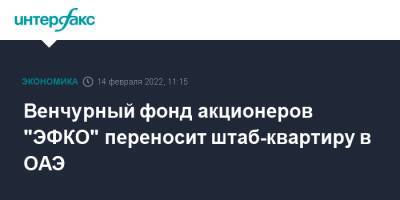 Сергей Иванов - Венчурный фонд акционеров "ЭФКО" переносит штаб-квартиру в ОАЭ - interfax.ru - Москва - Эмираты - Москва