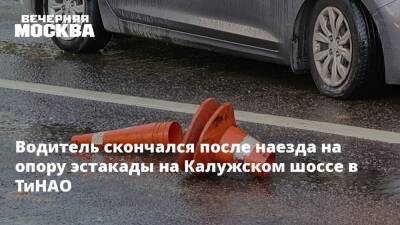 Водитель скончался после наезда на опору эстакады на Калужском шоссе в ТиНАО - vm.ru - Москва - Россия - Скончался