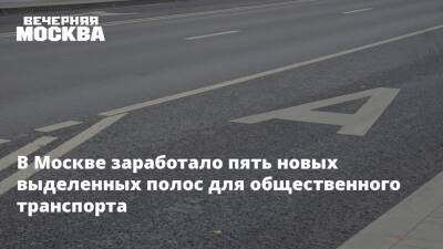 Владимир Путин - Сергей Собянин - В Москве заработало пять новых выделенных полос для общественного транспорта - vm.ru - Москва - Россия - Москва