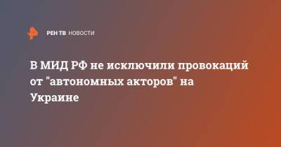 В МИД РФ не исключили провокаций от "автономных акторов" на Украине - ren.tv - Россия - Украина