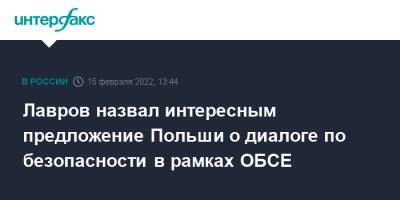 Сергей Лавров - Збигнев Рау - Лавров назвал интересным предложение Польши о диалоге по безопасности в рамках ОБСЕ - interfax.ru - Москва - Россия - США - Польша - Вена