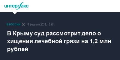 В Крыму суд рассмотрит дело о хищении лечебной грязи на 1,2 млн рублей - interfax.ru - Москва - Крым - Крым