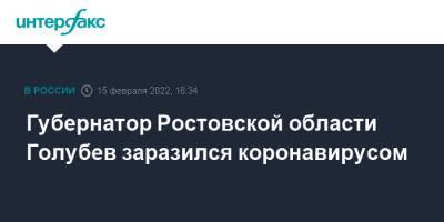 Василий Голубев - Губернатор Ростовской области Голубев заразился коронавирусом - interfax.ru - Москва - Ростовская обл.