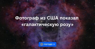 Екатерина Гура - Фотограф из США показал «галактическую розу» - news.mail.ru - США