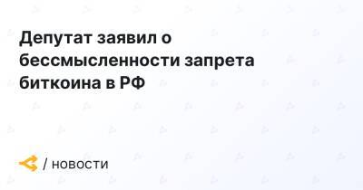 Андрей Луговой - Депутат заявил о бессмысленности запрета биткоина в РФ - forklog.com - Россия