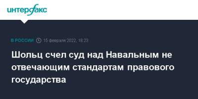 Владимир Путин - Алексей Навальный - Леонид Волков - Олаф Шольц - Шольц счел суд над Навальным не отвечающим стандартам правового государства - interfax.ru - Москва - Россия - Германия - Владимирская обл.