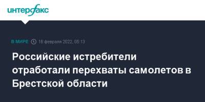 Российские истребители отработали перехваты самолетов в Брестской области - interfax.ru - Москва - Россия - США - Украина - Белоруссия - Минск - Брестская обл.