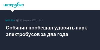 Сергей Собянин - Собянин пообещал удвоить парк электробусов за два года - interfax.ru - Москва - Москва - Камаз