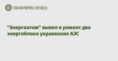 "Энергоатом" вывел в ремонт два энергоблока украинских АЭС - epravda.com.ua - Украина - Запорожская обл.