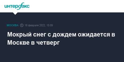 Мокрый снег с дождем ожидается в Москве в четверг - interfax.ru - Москва - Москва