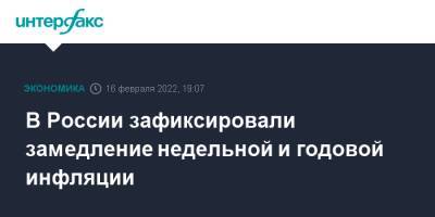 В России зафиксировали замедление недельной и годовой инфляции - interfax.ru - Москва - Россия - Турция