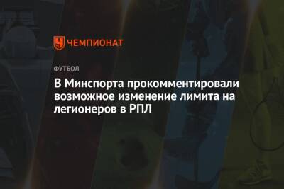 Салават Муртазин - В Минспорта прокомментировали возможное изменение лимита на легионеров в РПЛ - championat.com - Россия