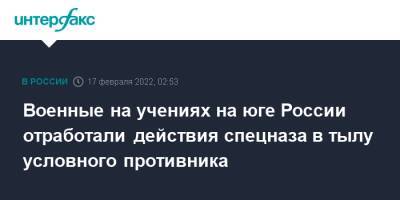 Военные на учениях на юге России отработали действия спецназа в тылу условного противника - interfax.ru - Москва - Россия - Ростовская обл.