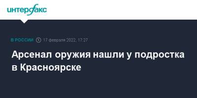 Арсенал оружия нашли у подростка в Красноярске - interfax.ru - Москва - Красноярск - Красноярск