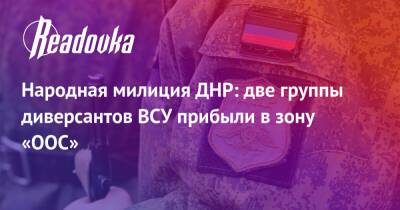 Иван Филипоненко - Народная милиция ДНР: две группы диверсантов ВСУ прибыли в зону «ООС» - readovka.ru - Россия - Украина - ДНР - Горловка - ЛНР - Луганск - Донбасса