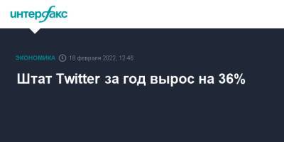 Штат Twitter за год вырос на 36% - interfax.ru - Москва - США - Twitter