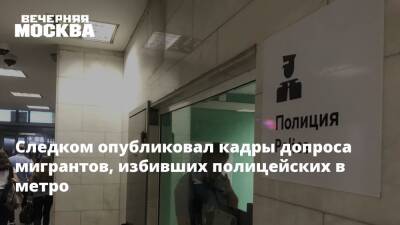 Следком опубликовал кадры допроса мигрантов, избивших полицейских в метро - vm.ru - Москва - Россия - Кызыл - Следственный Комитет