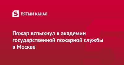 Пожар вспыхнул в академии государственной пожарной службы в Москве - 5-tv.ru - Москва