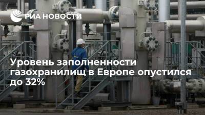 "Газпром": менее 5% от закачанного летом газа осталось в европейских подземных хранилищах - ria.ru - Москва - Россия - Германия - Франция - Европа