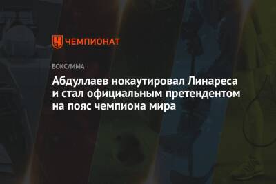 Абдуллаев нокаутировал Линареса и стал официальным претендентом на пояс чемпиона мира - championat.com - Россия