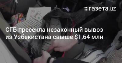 СГБ пресекла незаконный вывоз из Узбекистана свыше $1,64 млн - gazeta.uz - Узбекистан