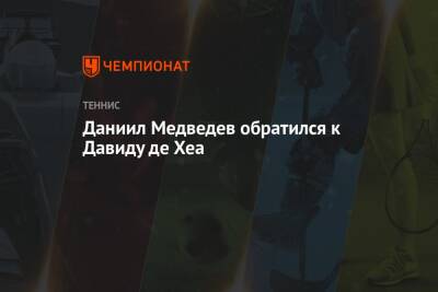 Джокович Новак - Рафаэль Надаль - Даниил Медведев - Давид Де-Хеа - Даниил Медведев обратился к Давиду де Хеа - championat.com - Россия - США - Австралия