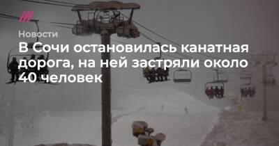 Дмитрий Феоктистов - В Сочи остановилась канатная дорога, на ней застряли около 40 человек - tvrain.ru - Сочи